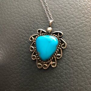 Turquoise and Silver Artisan Necklace